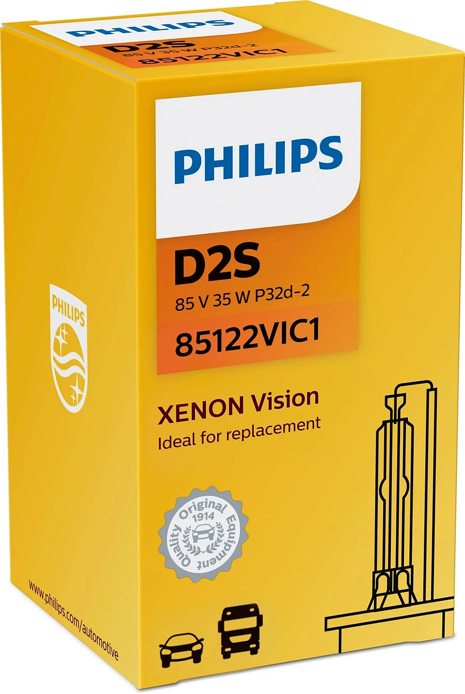 Bec Xenon Philips D2S Vision 85V 35W P32d-2 - 11426844