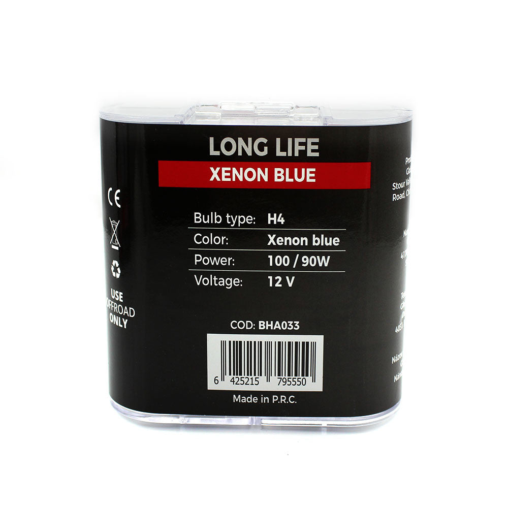 Bec MTR H4 12V 100/90W + 110% intensitate Alb Xenon Set 2 buc - 11561453