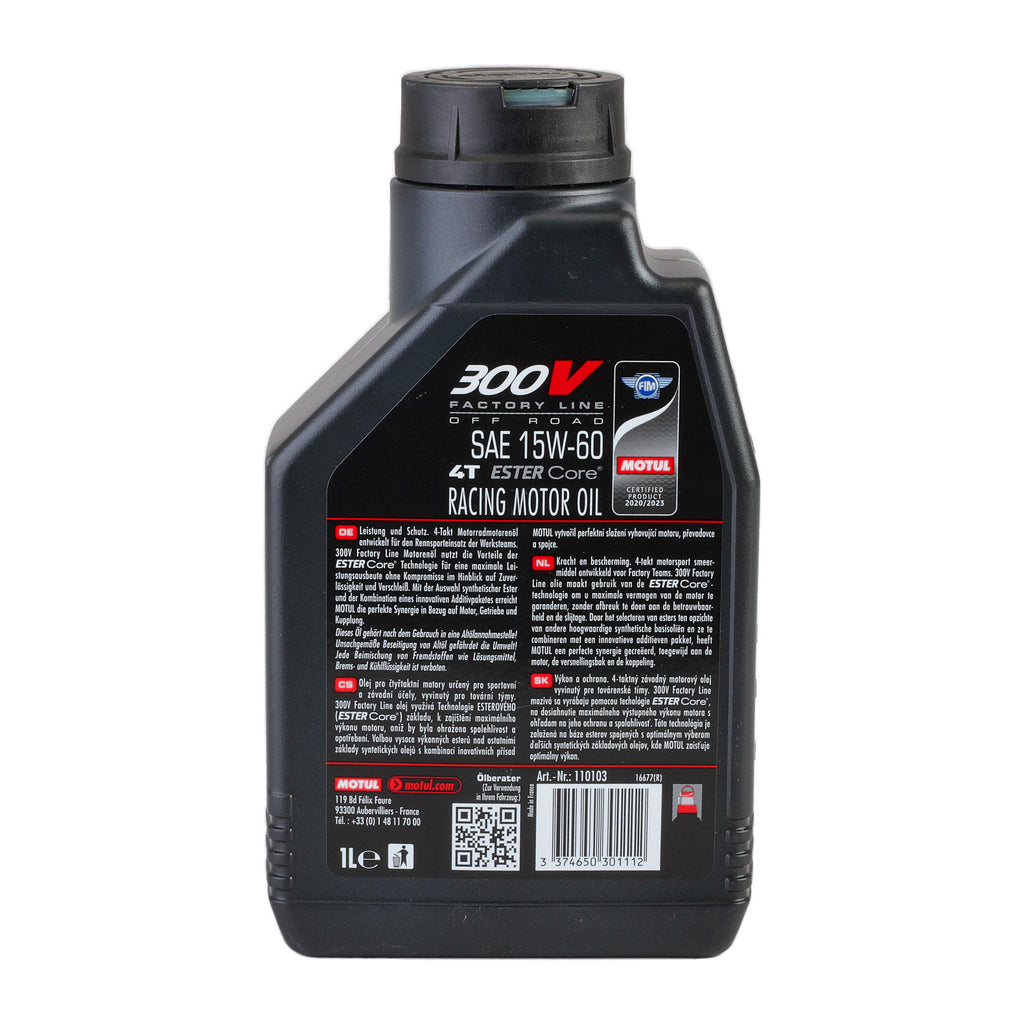 Ulei motor Motul 300V FL OFF ROAD 4T 15W60 1L - 104137