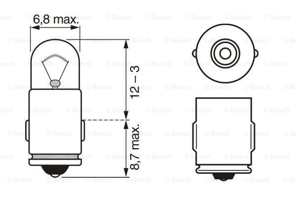 Bec Bosch Pure Light BA7s 2W 12V - 1987302224