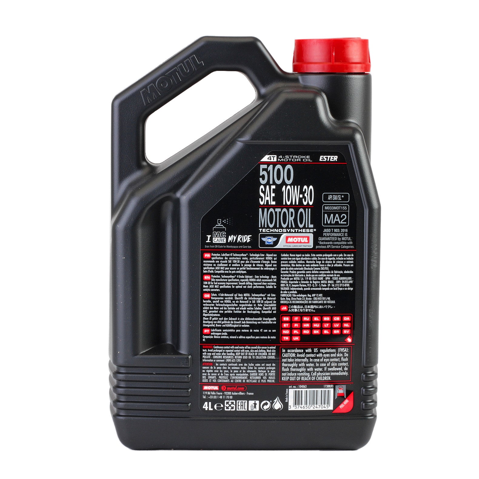 Ulei motor Motul 5100 10W30 4T 4L - 104063