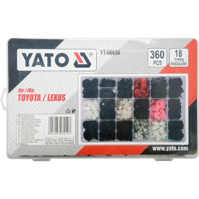 Set 360 clipsuri tapițerie Toyota/Lexus Yato - YT06650