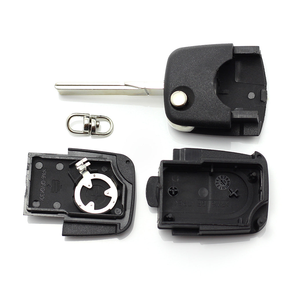 Audi - Carcasa cheie tip briceag, 2 butoane "rotunde",  cu baterie 1616 Carguard - CC035