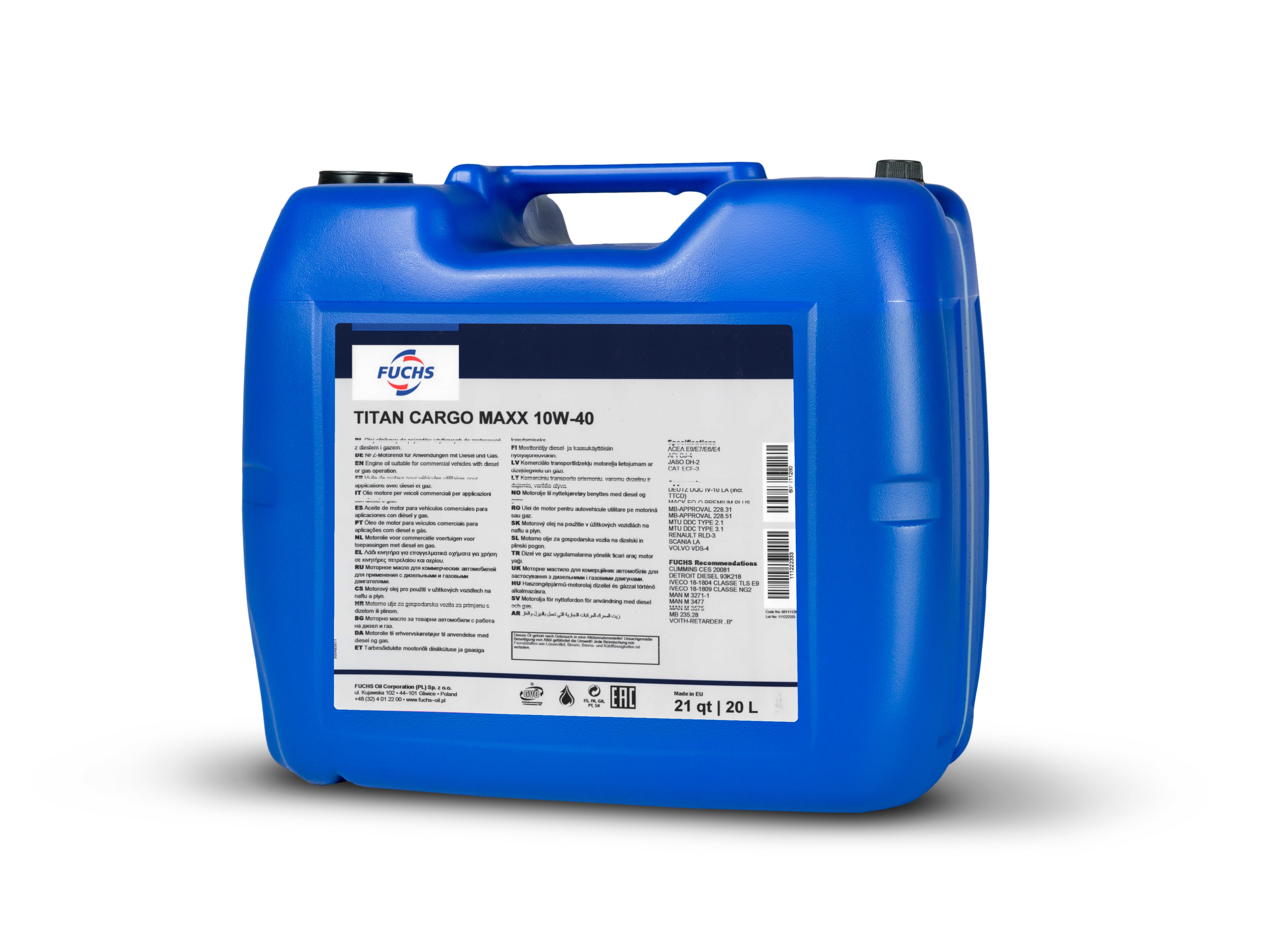Ulei motor Fuchs Titan Cargo Max II 10W40 20L - 13215916