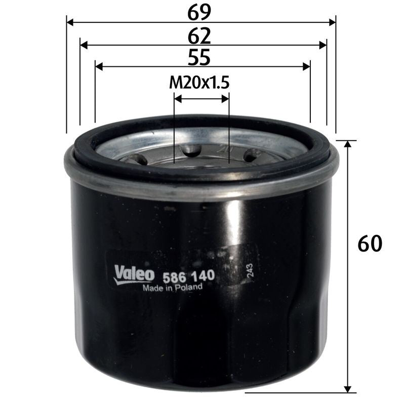 Filtru ulei 586140 VALEO