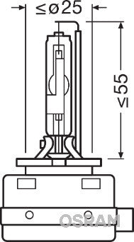 Bec Osram Xenarc Original D8S 42V 25W PK32d-1 - 66548
