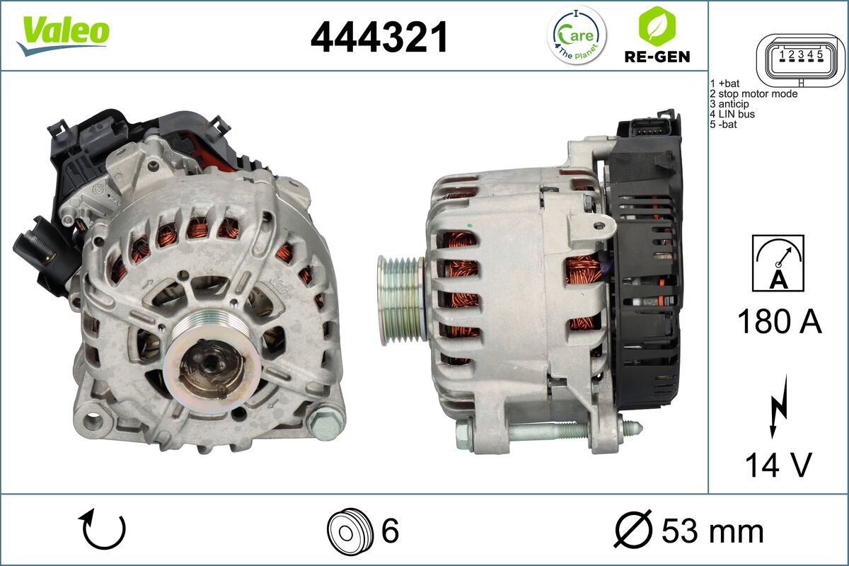 Generator / Alternator 444321 VALEO