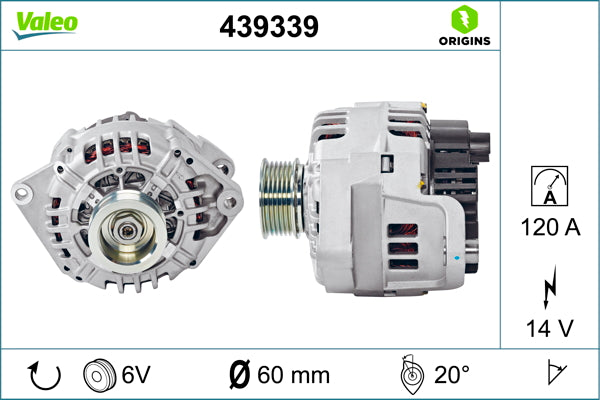 Generator / Alternator 439339 VALEO