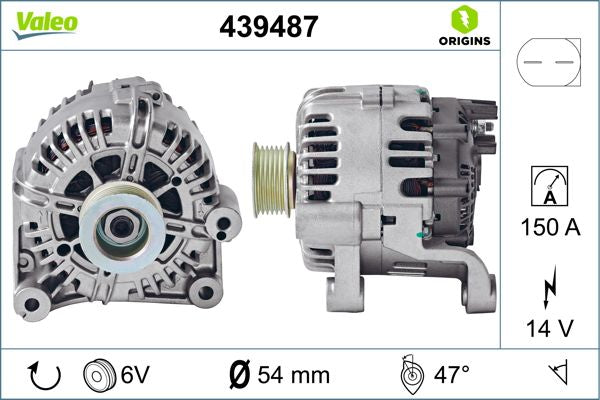 Generator / Alternator 439487 VALEO