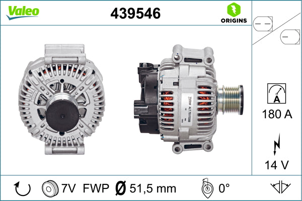 Generator / Alternator 439546 VALEO