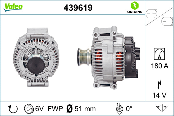 Generator / Alternator 439619 VALEO