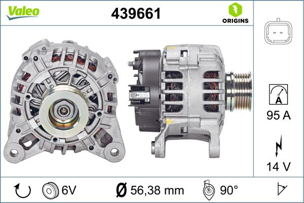 Generator / Alternator 439661 VALEO