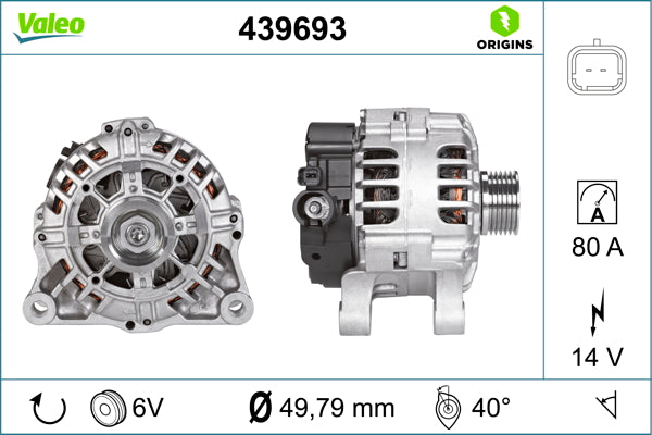 Generator / Alternator 439693 VALEO