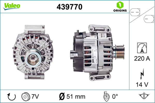 Generator / Alternator 439770 VALEO