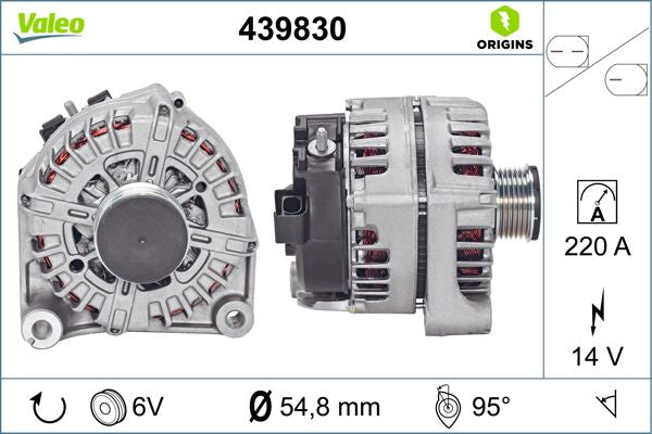 Generator / Alternator 439830 VALEO