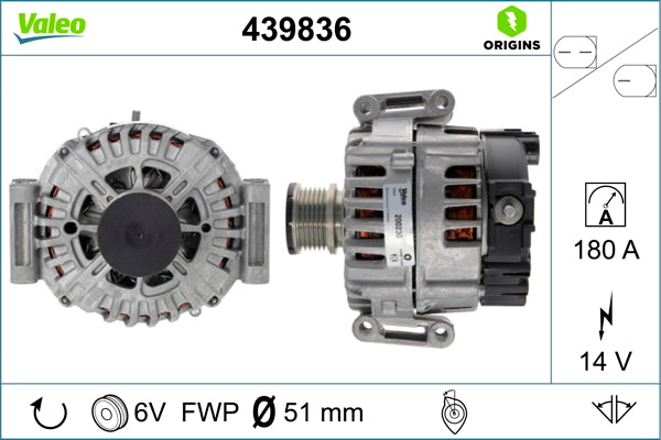 Generator / Alternator 439836 VALEO