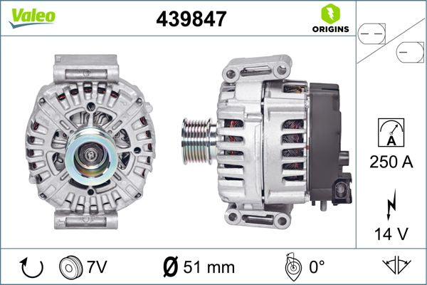 Generator / Alternator 439847 VALEO