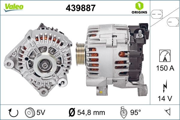 Generator / Alternator 439887 VALEO