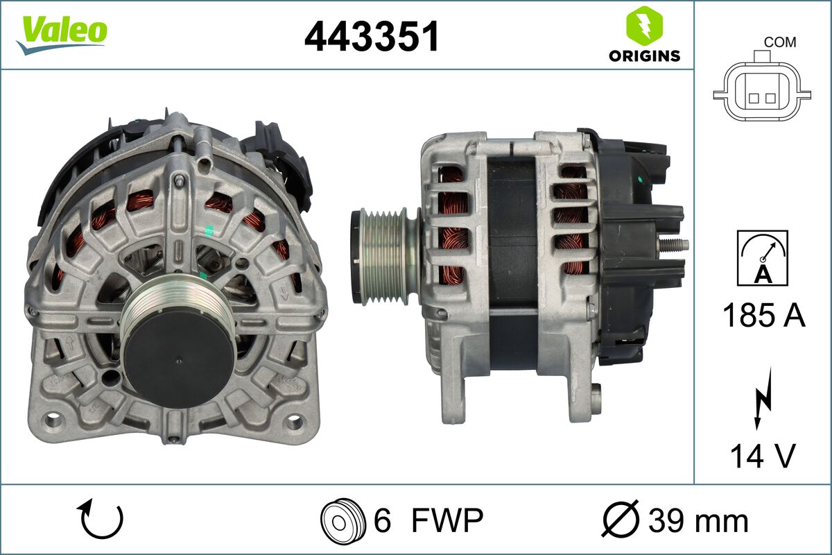 Generator / Alternator 443351 VALEO