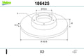 Disc frana 186425 VALEO