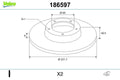 Disc frana 186597 VALEO