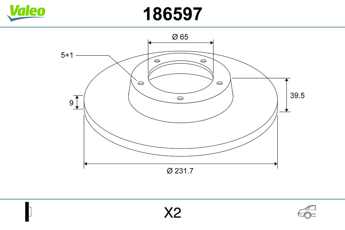 Disc frana 186597 VALEO