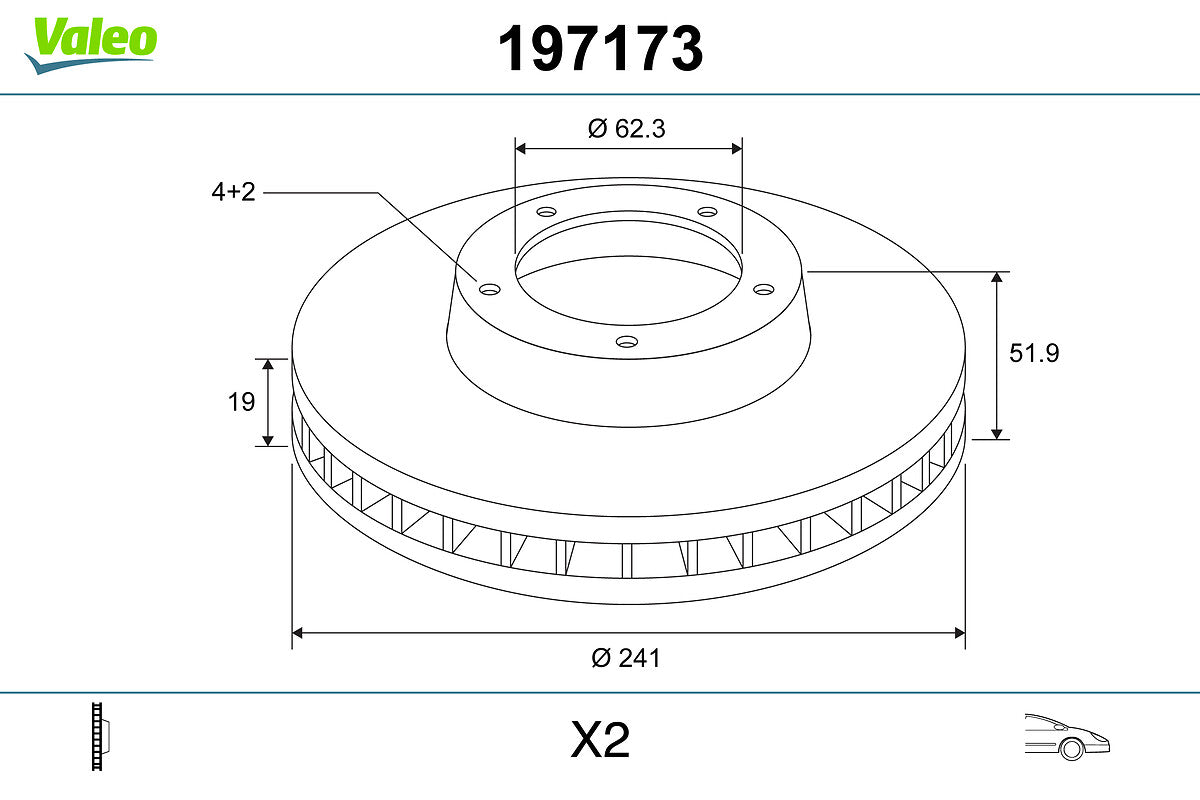Disc frana 197173 VALEO