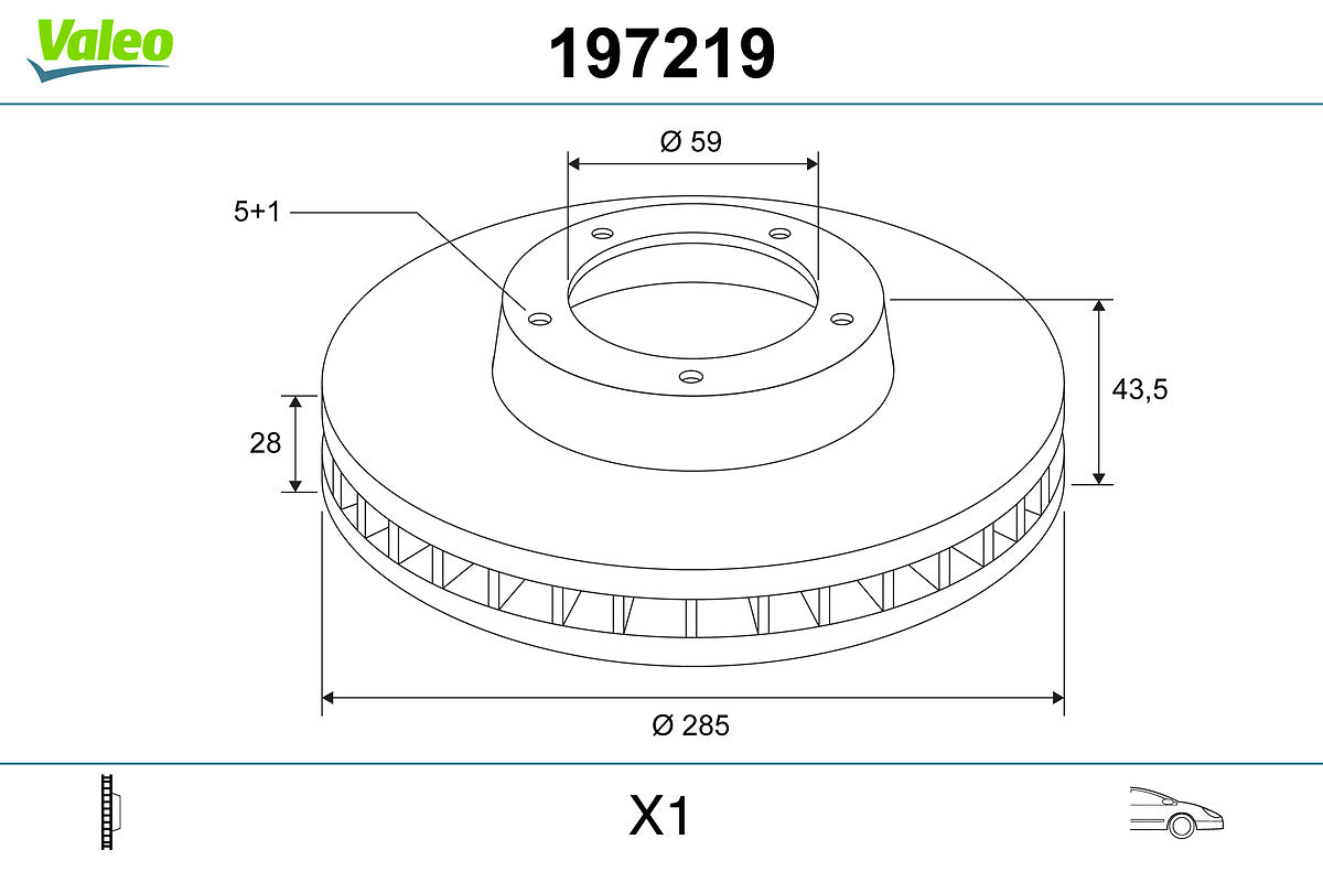 Disc frana 197219 VALEO