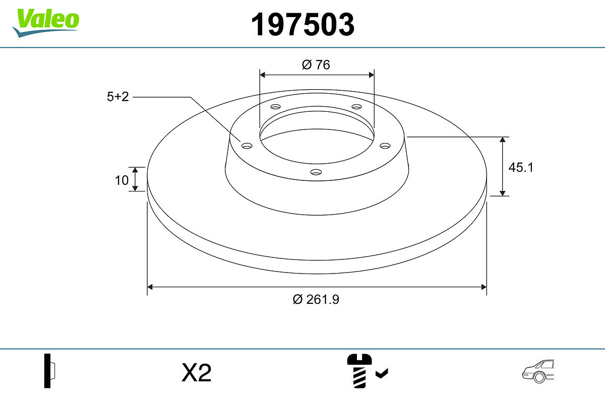 Disc frana 197503 VALEO