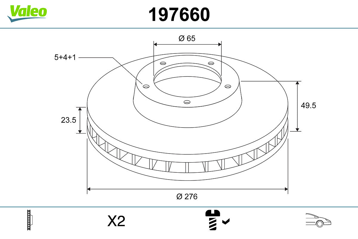 Disc frana 197660 VALEO
