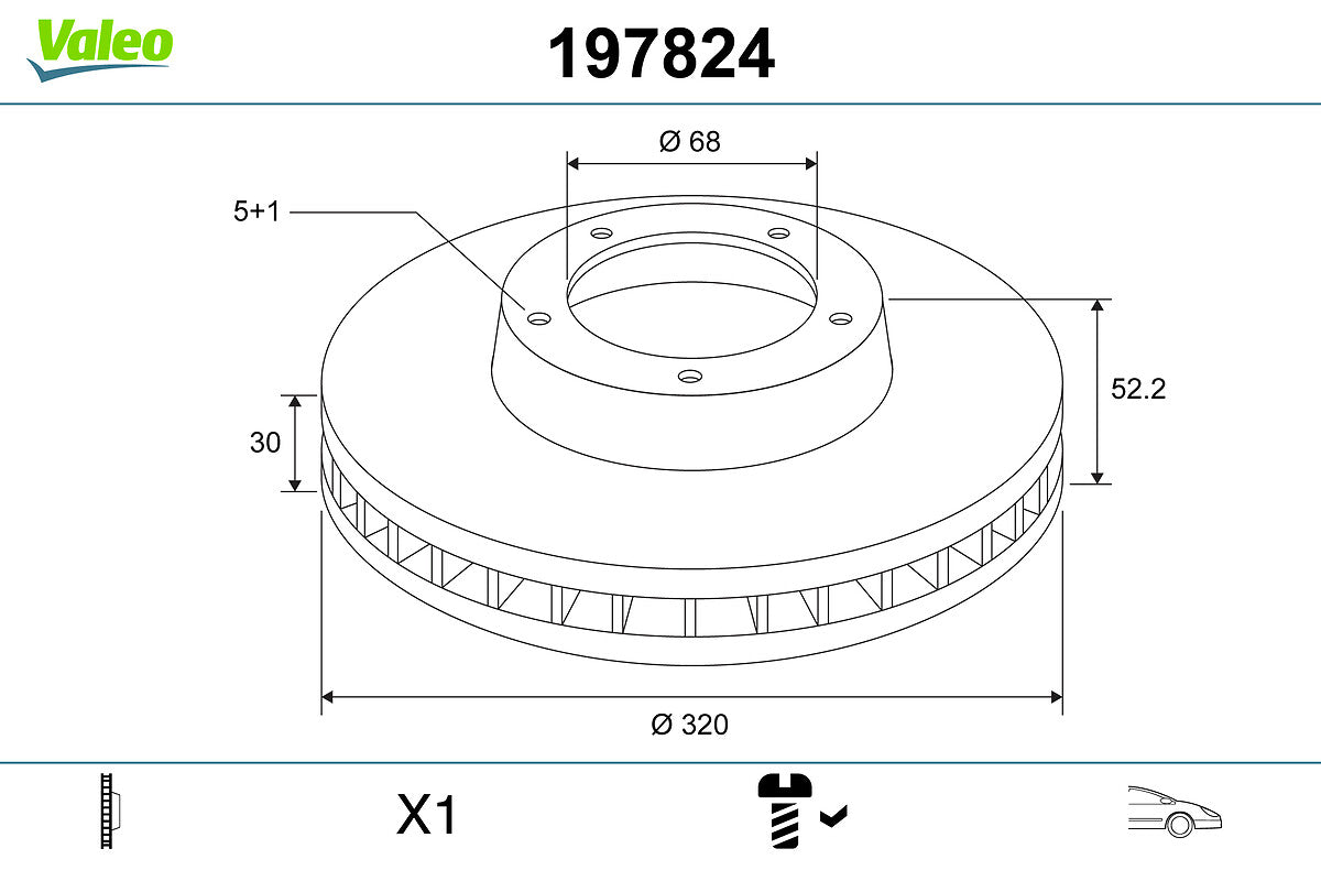 Disc frana 197824 VALEO