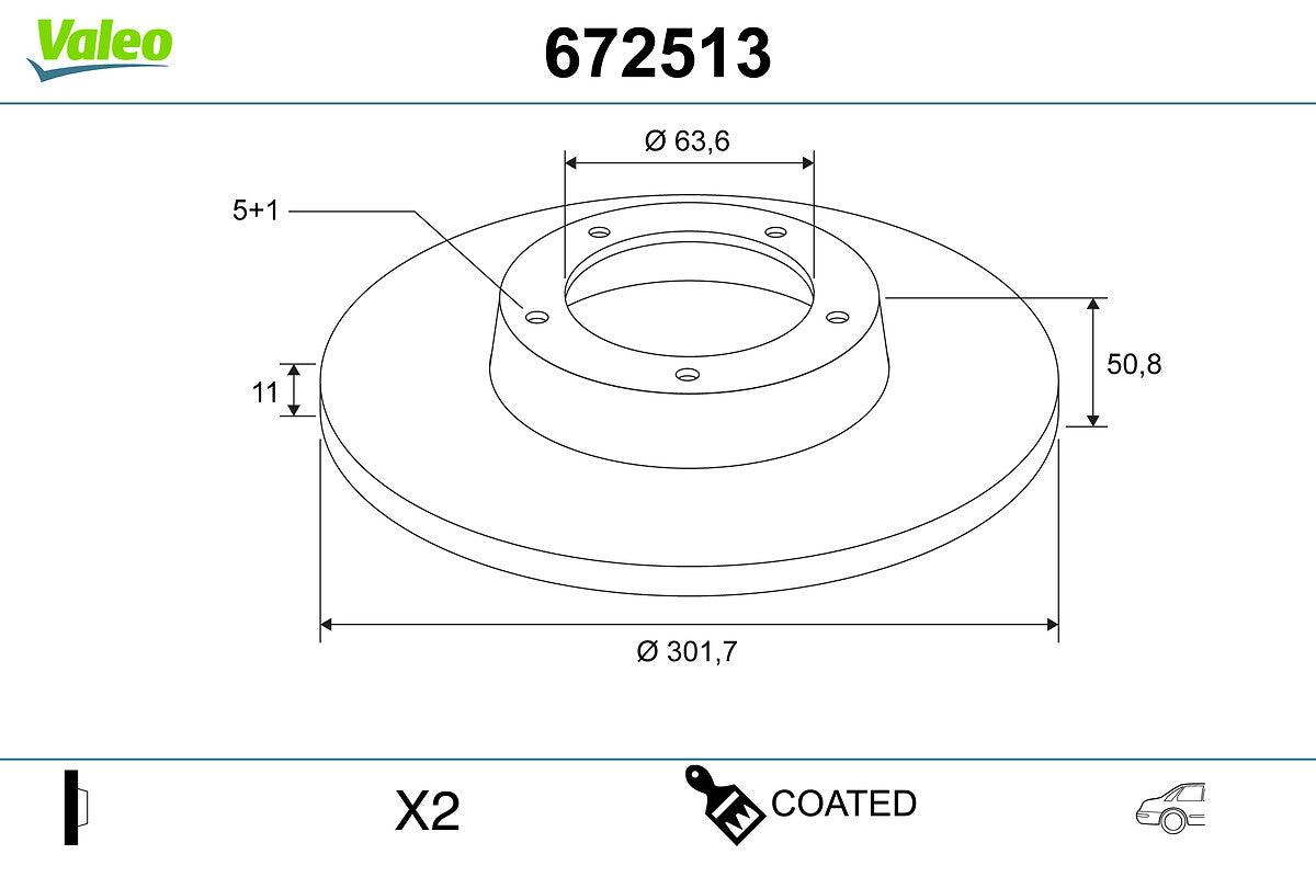 Disc frana 672513 VALEO