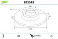 Disc frana 672543 VALEO