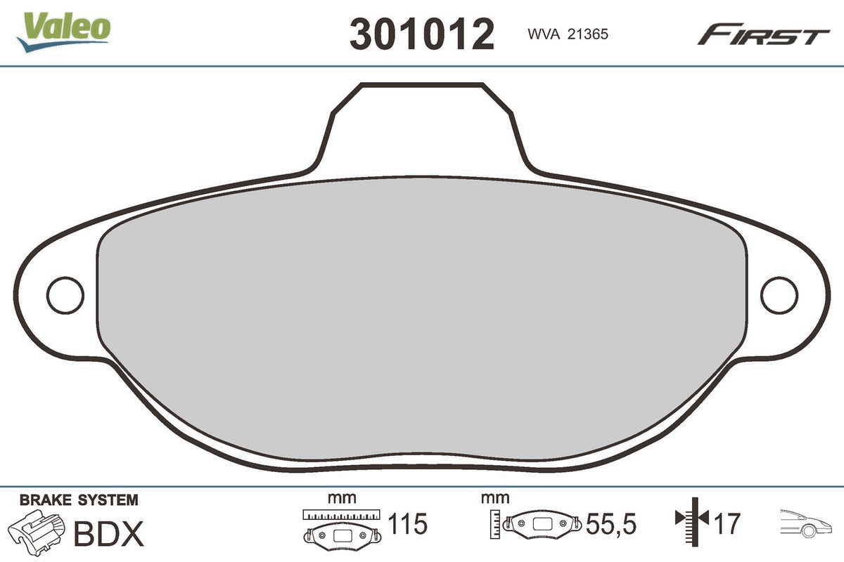 set placute frana,frana disc 301012 VALEO