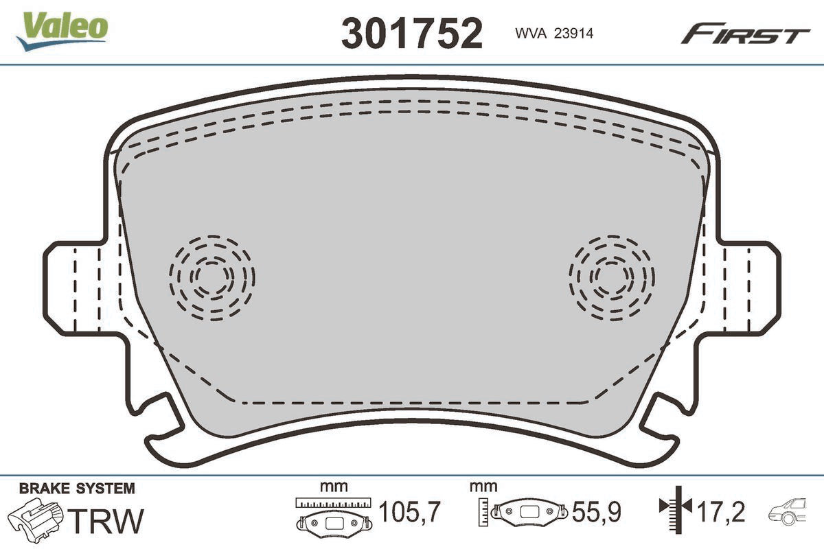 set placute frana,frana disc 301752 VALEO