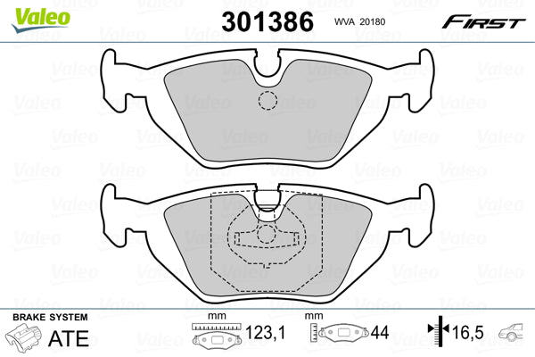 set placute frana,frana disc 301386 VALEO