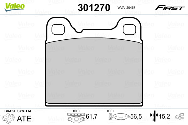 set placute frana,frana disc 301270 VALEO
