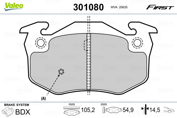 set placute frana,frana disc 301080 VALEO