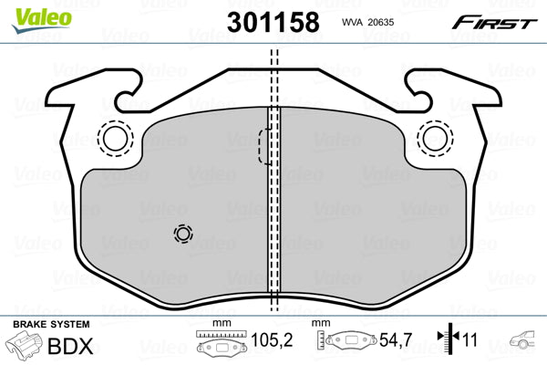 set placute frana,frana disc 301158 VALEO