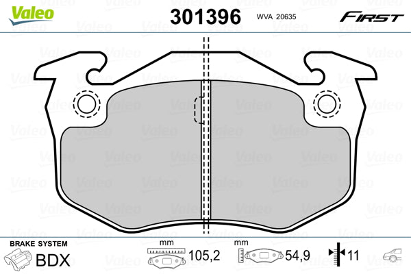 set placute frana,frana disc 301396 VALEO