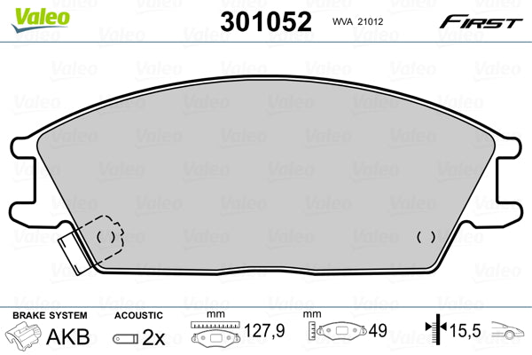 set placute frana,frana disc 301052 VALEO