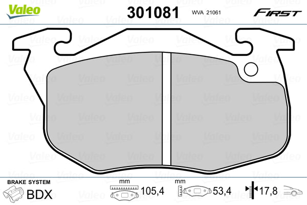 set placute frana,frana disc 301081 VALEO