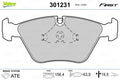 set placute frana,frana disc 301231 VALEO