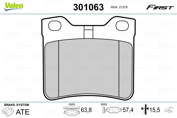 set placute frana,frana disc 301063 VALEO