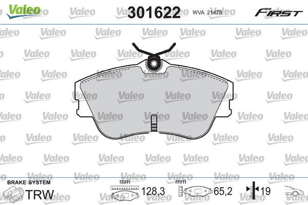 set placute frana,frana disc 301622 VALEO