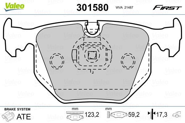 Set placute frana VALEO 301580