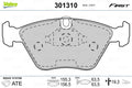 set placute frana,frana disc 301310 VALEO