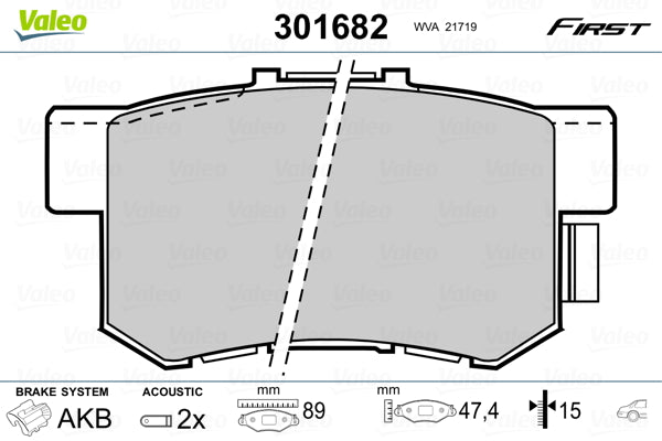 set placute frana,frana disc 301682 VALEO