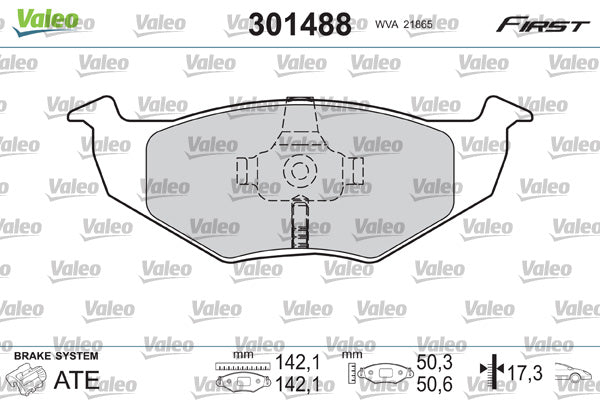 set placute frana,frana disc 301488 VALEO
