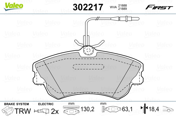 set placute frana,frana disc 302217 VALEO